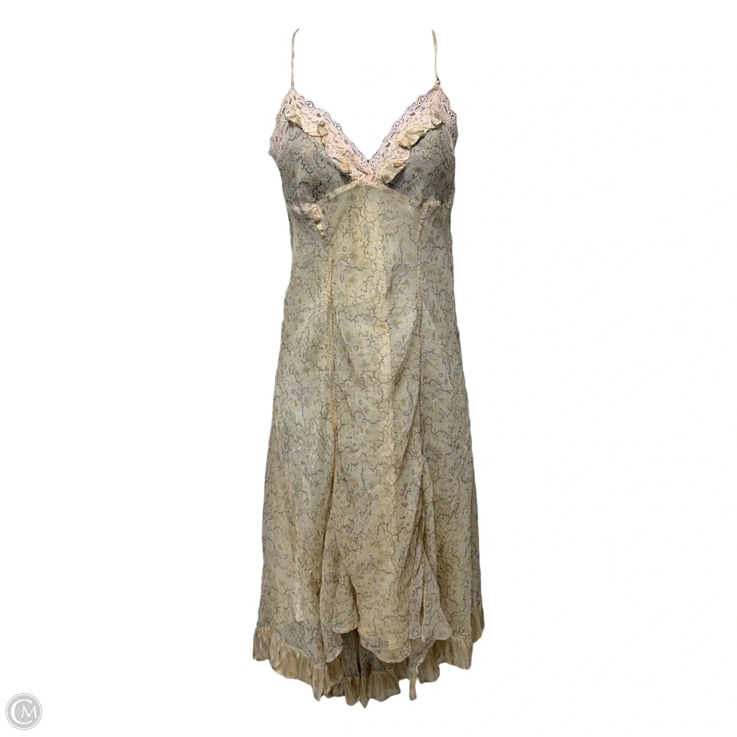 Silk Slip Dress Casual Maxi By Twin Set By Simona Barbieri In Floral Print, Size: M