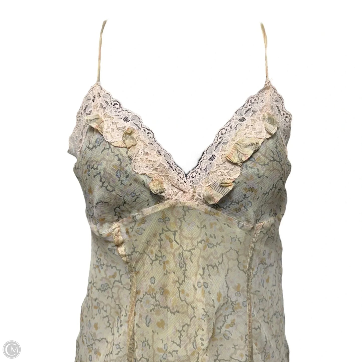 Silk Slip Dress Casual Maxi By Twin Set By Simona Barbieri In Floral Print, Size: M