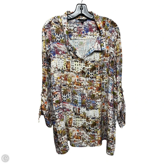 Collected Cool Top Long Sleeve By John Mark In Multi-colored, Size: 3x