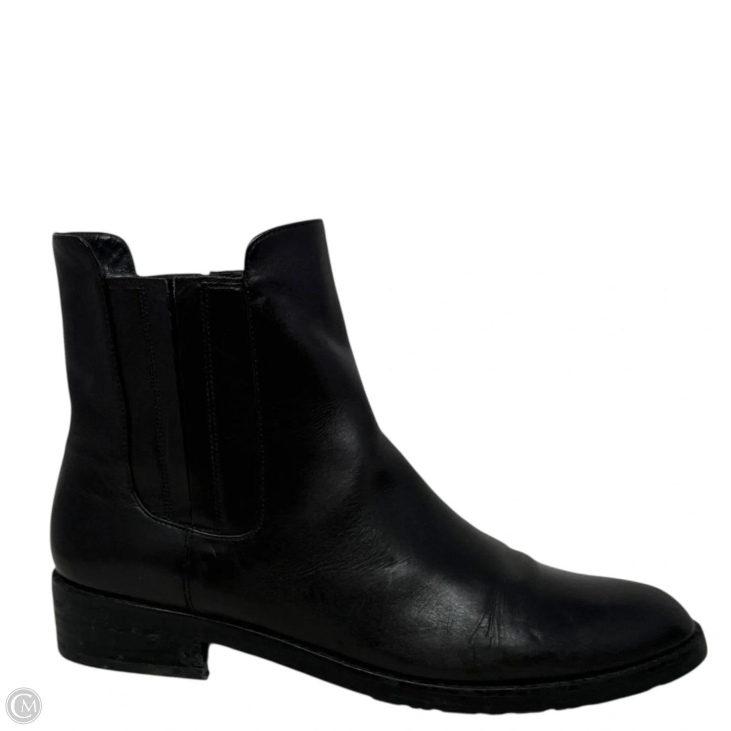 Basilico Leather Chelsea Booties Designer By Stuart Weitzman In Black, Size: 7.5