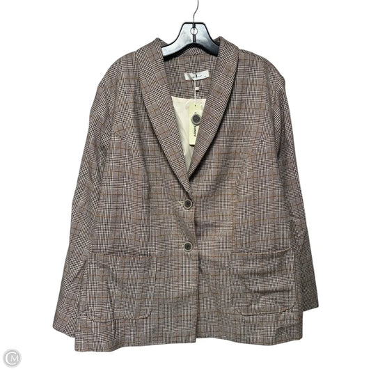 Blazer By Agnes Orinda In Plaid Pattern, Size: 2x