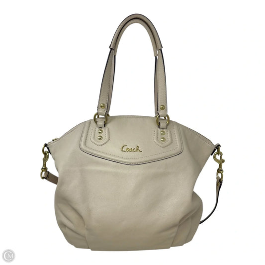 Ansley Satchel Handbag Designer By Coach, Size: Large