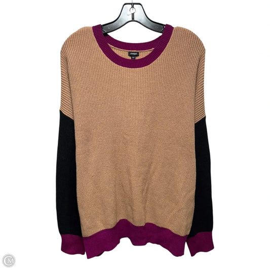 Colorblock Sweater By Express In Multi-colored, Size: L