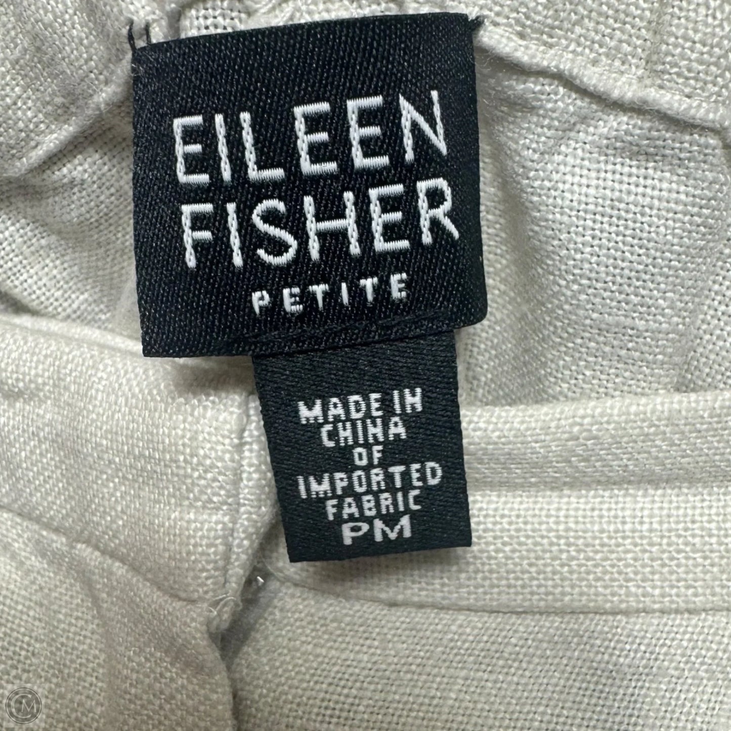 Irish Linen Pants By Eileen Fisher In Cream, Size: Mp