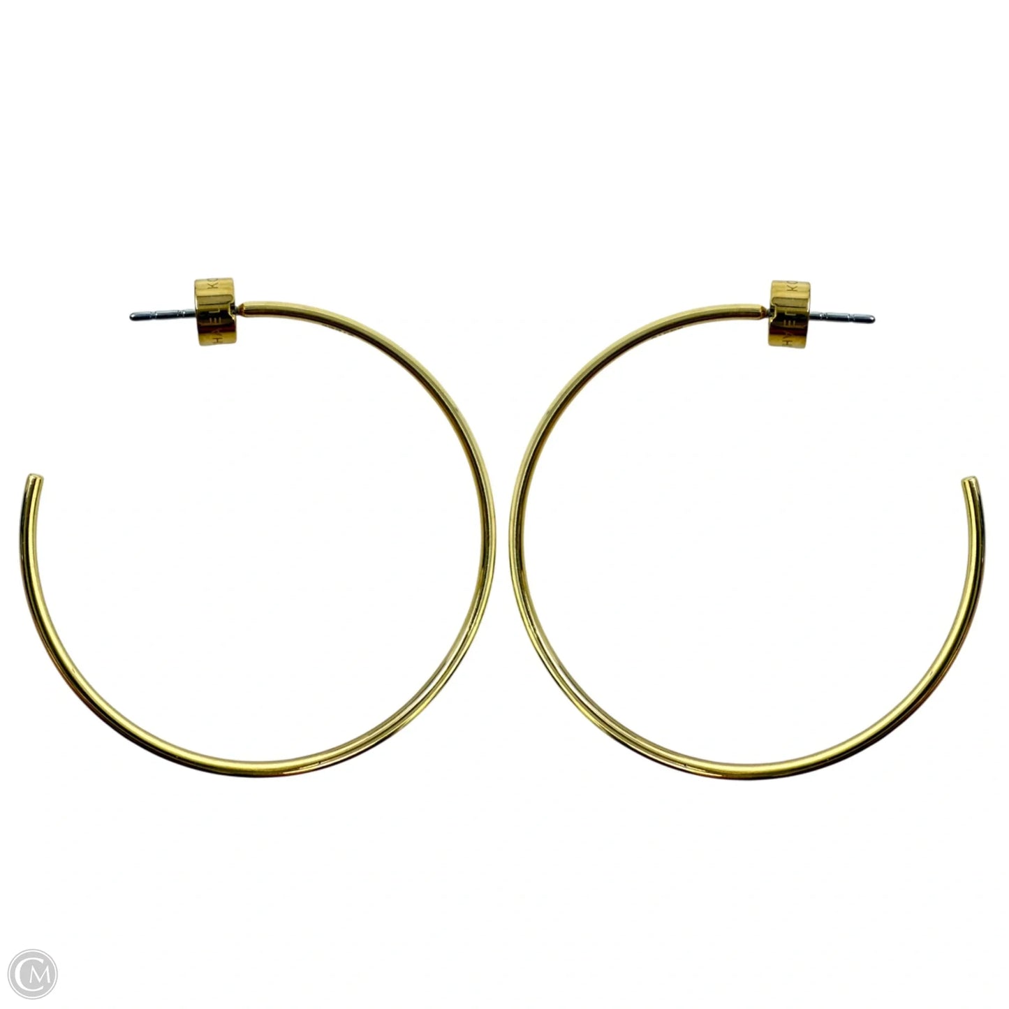 Gold Tone Steel Hoop Earrings By Michael By Michael Kors