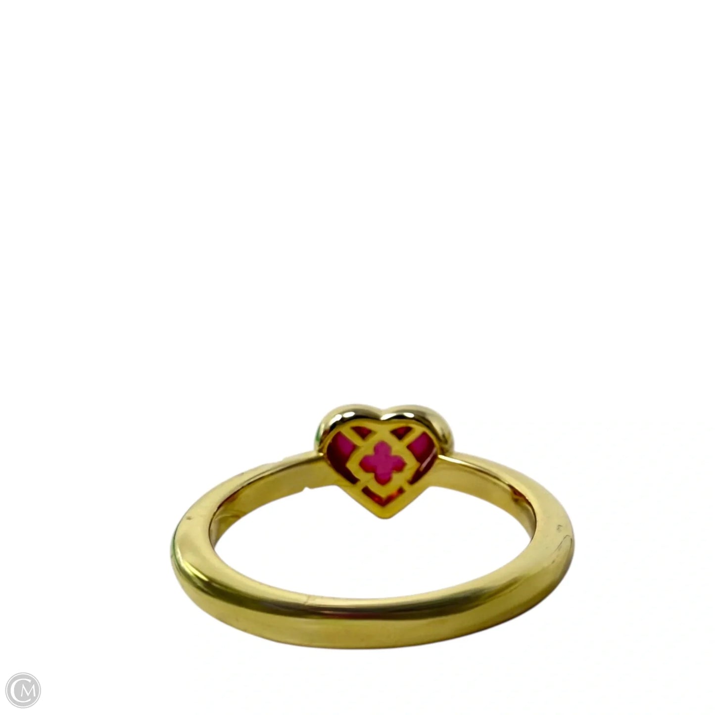 14k Gold Over Brass Anna Band Ring In Marbleized Pink Illusion By Kendra Scott, Size: 7