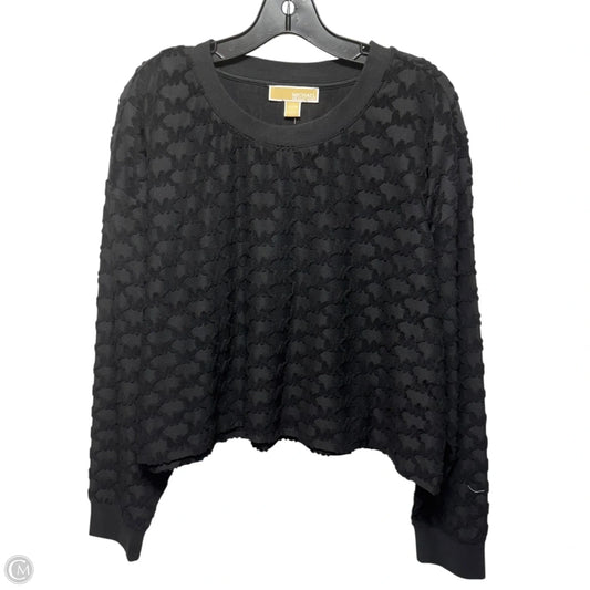 Top Long Sleeve By Michael By Michael Kors In Black, Size: Xl