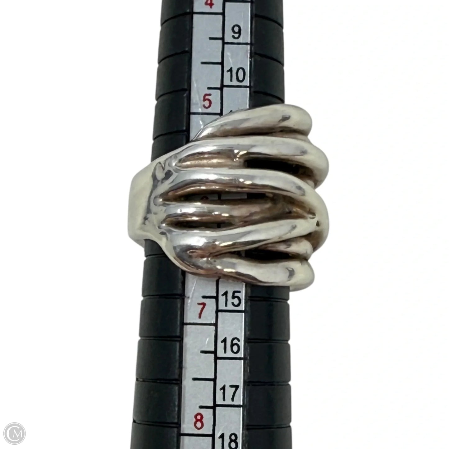 Sterling Silver Overlapping Band Ring Stamped Israel, Size: 6