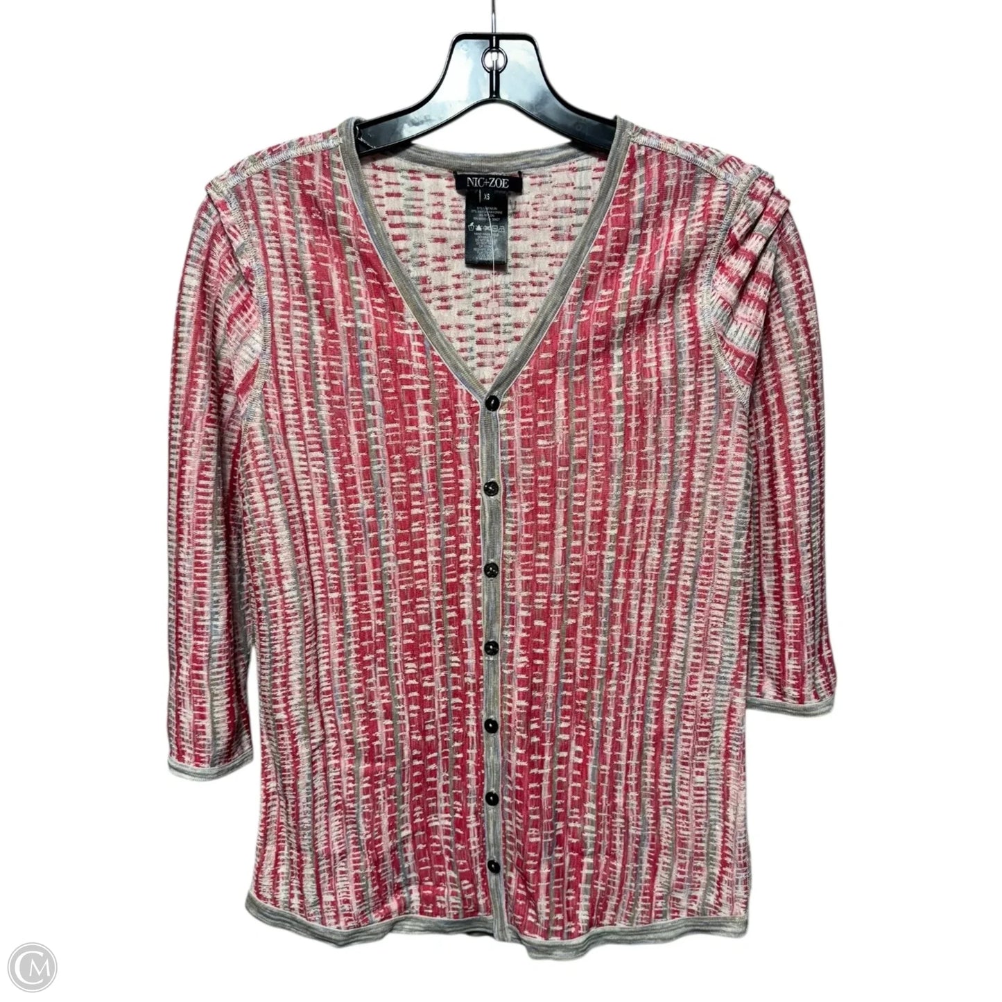 Sweater Cardigan By Nic + Zoe In Coral, Size: Xs