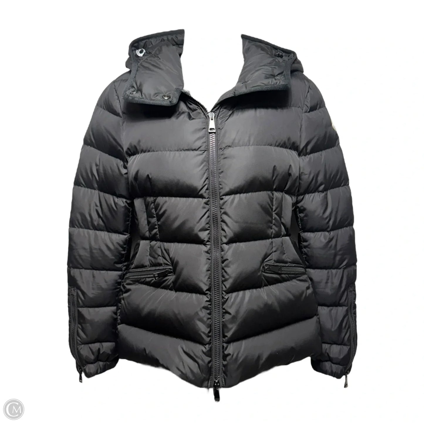 Betula Giubotto Goose Down Puffer Jacket Luxury Designer By Moncler In Black, Size: 0