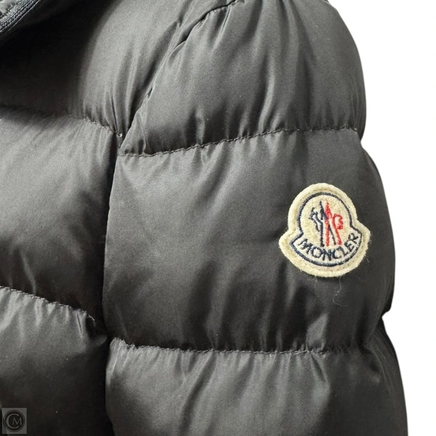 Betula Giubotto Goose Down Puffer Jacket Luxury Designer By Moncler In Black, Size: 0