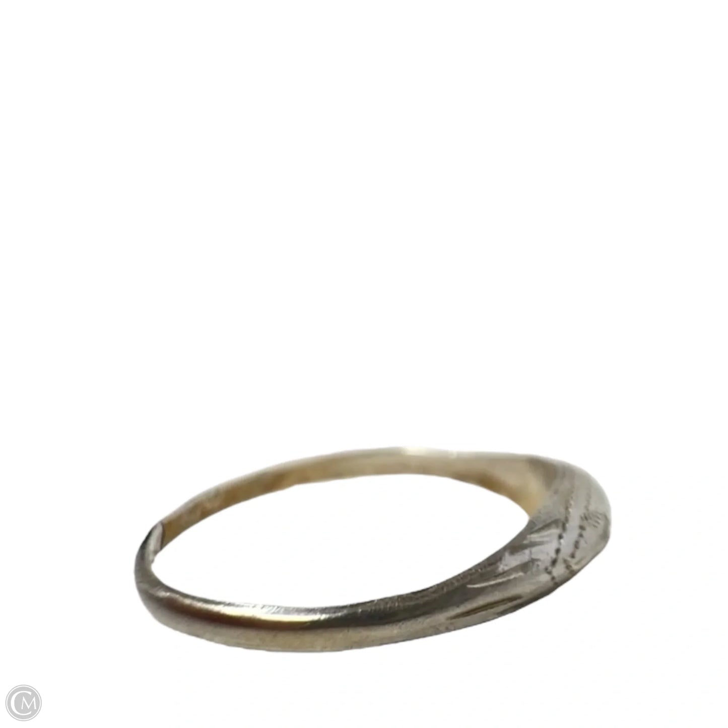 Vintage Etched Sterling Silver Ring, Size: 6.5