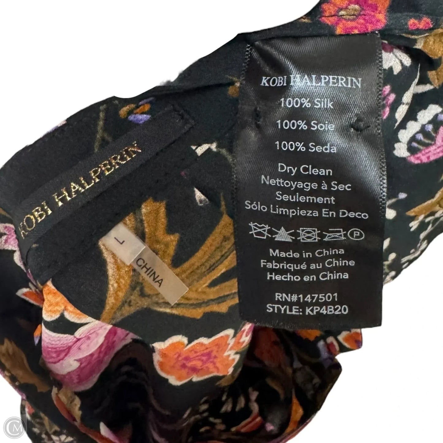 Fionna Silk Blouse Long Sleeve By Kobi Halperin In Floral Print, Size: L