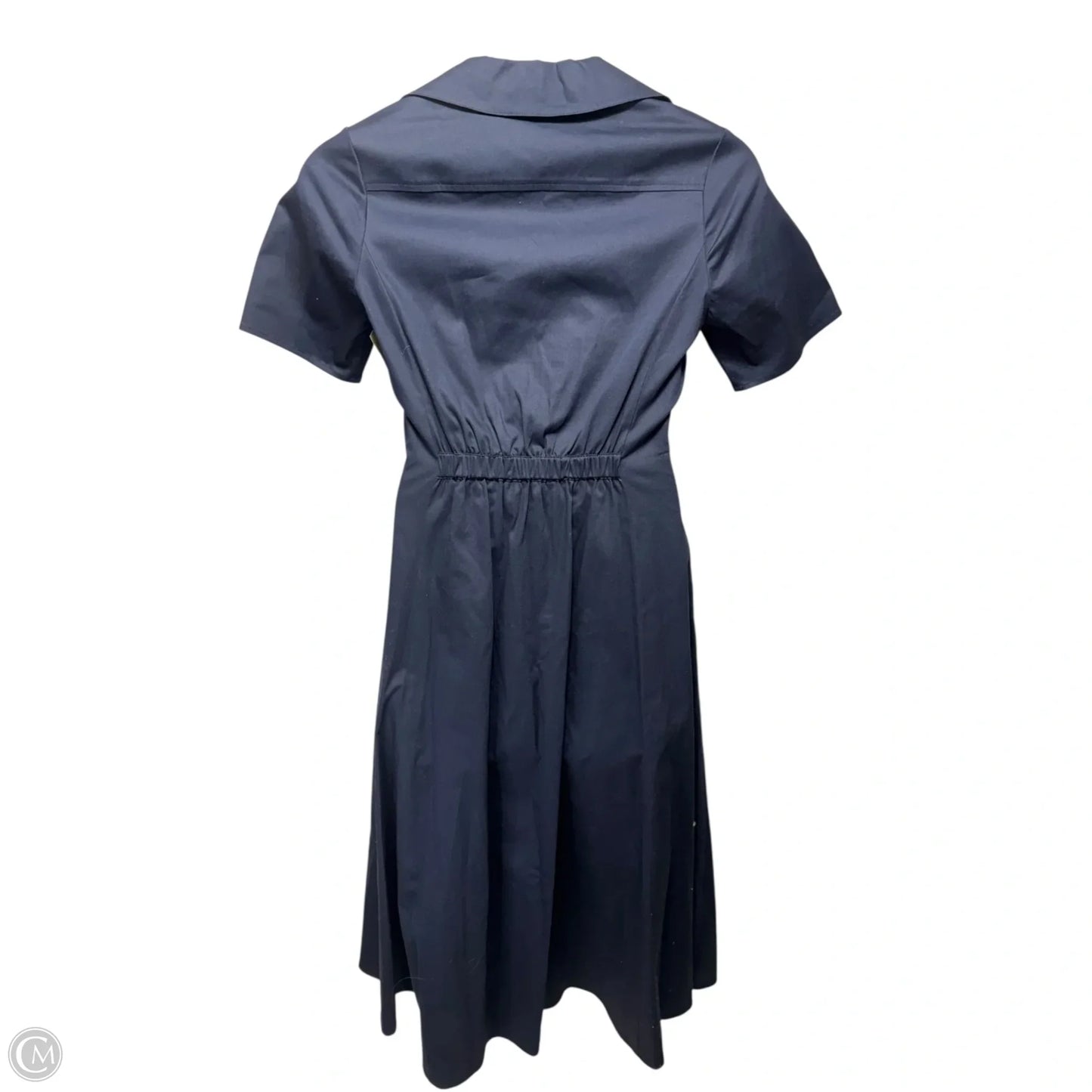 Ashland Cotton Surplice Midi-Dress By Shoshanna In Navy, Size: 8