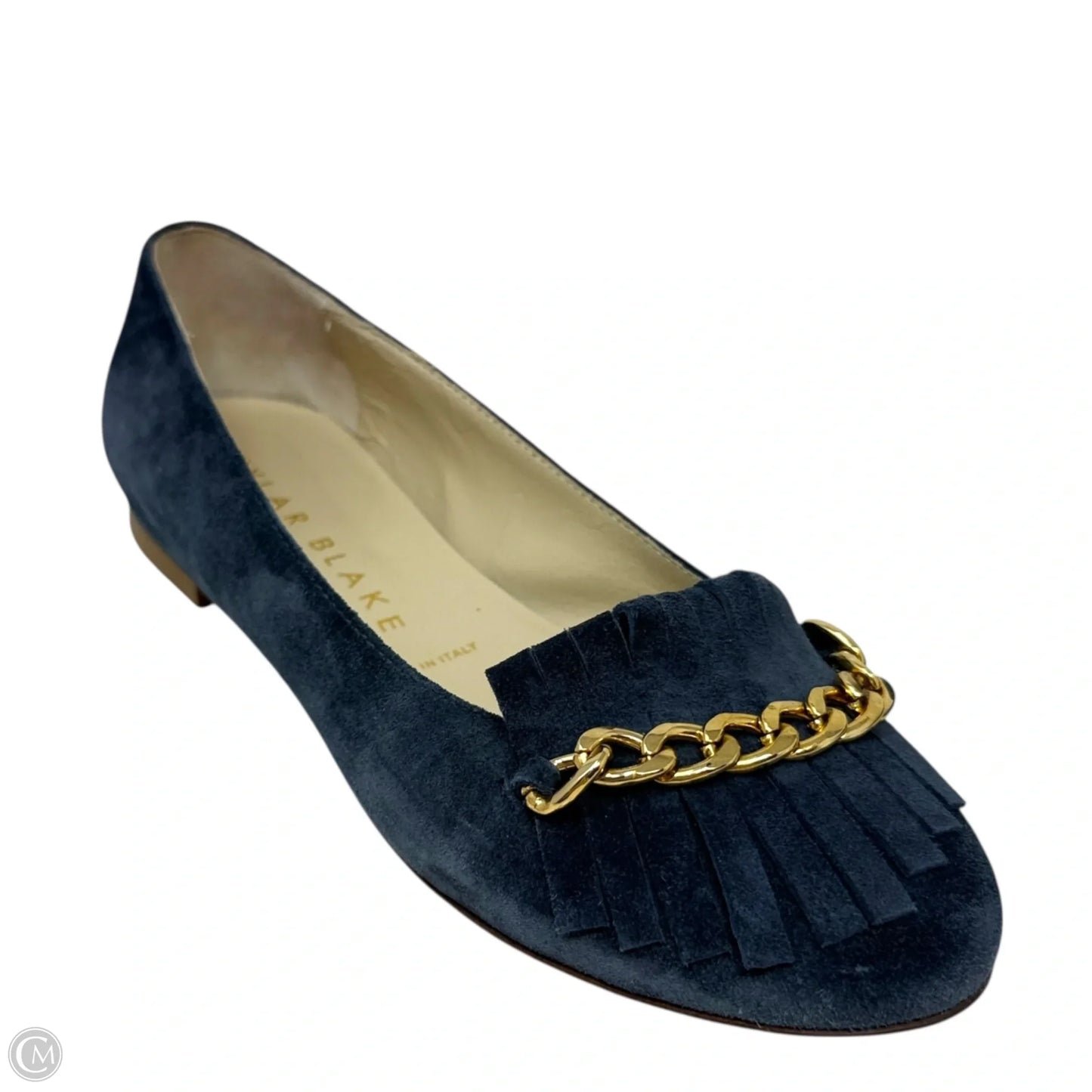 Kiltie & Chain Smoking Slippers By Skylar Blake In Navy, Size: 7.5