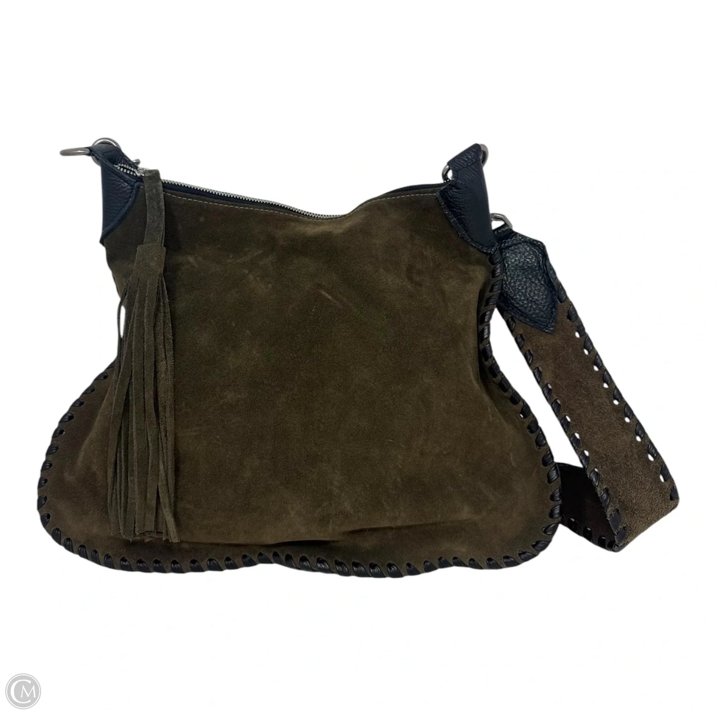 Lacey Suede Handbag Leather By Laggo, Size: Medium