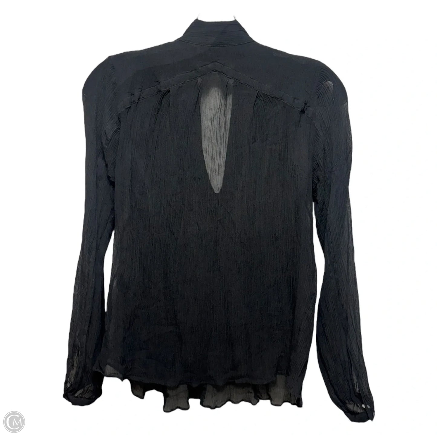 Silk Blend Top Long Sleeve By Rag And Bone In Black, Size: XS