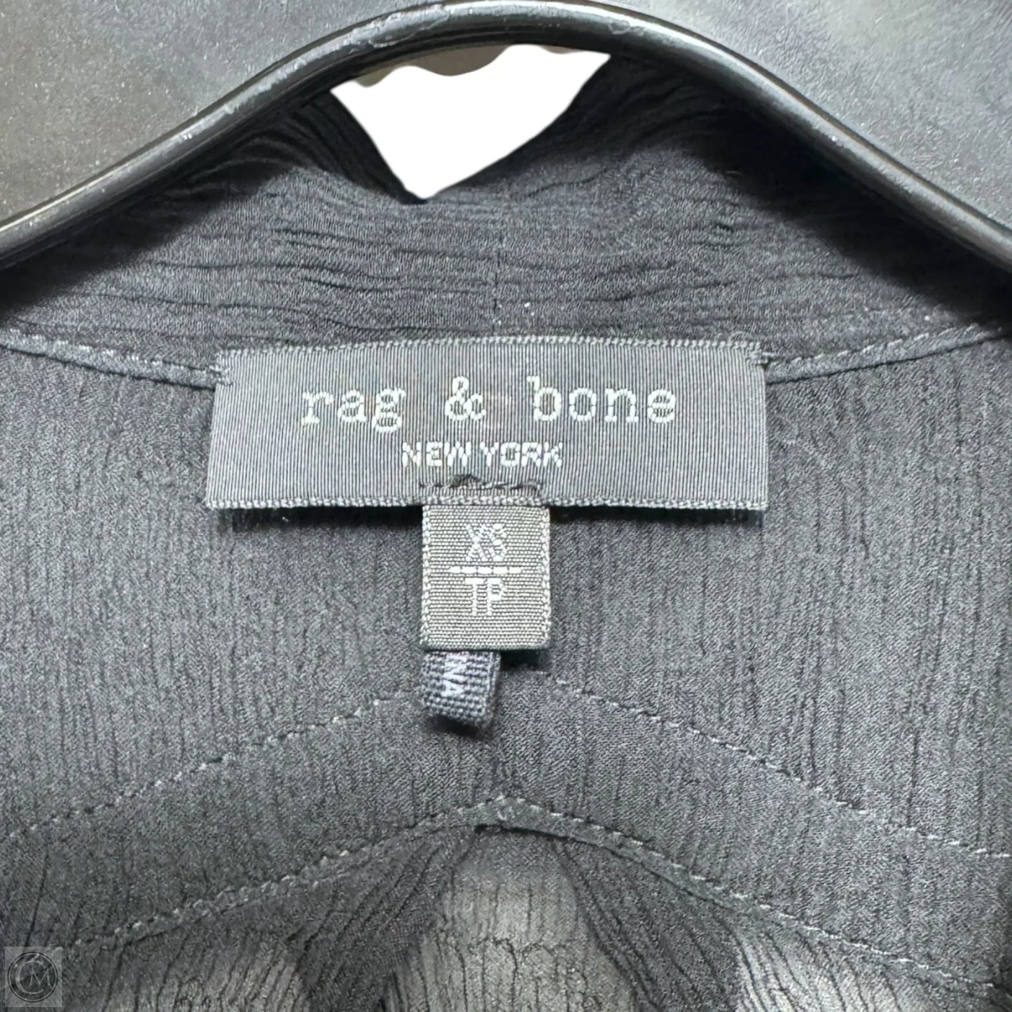 Silk Blend Top Long Sleeve By Rag And Bone In Black, Size: XS
