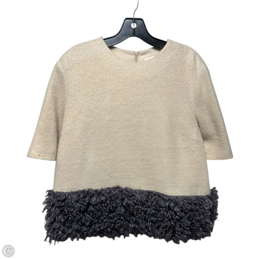 Top Short Sleeve By Mignon Doo In Cream, Size: L