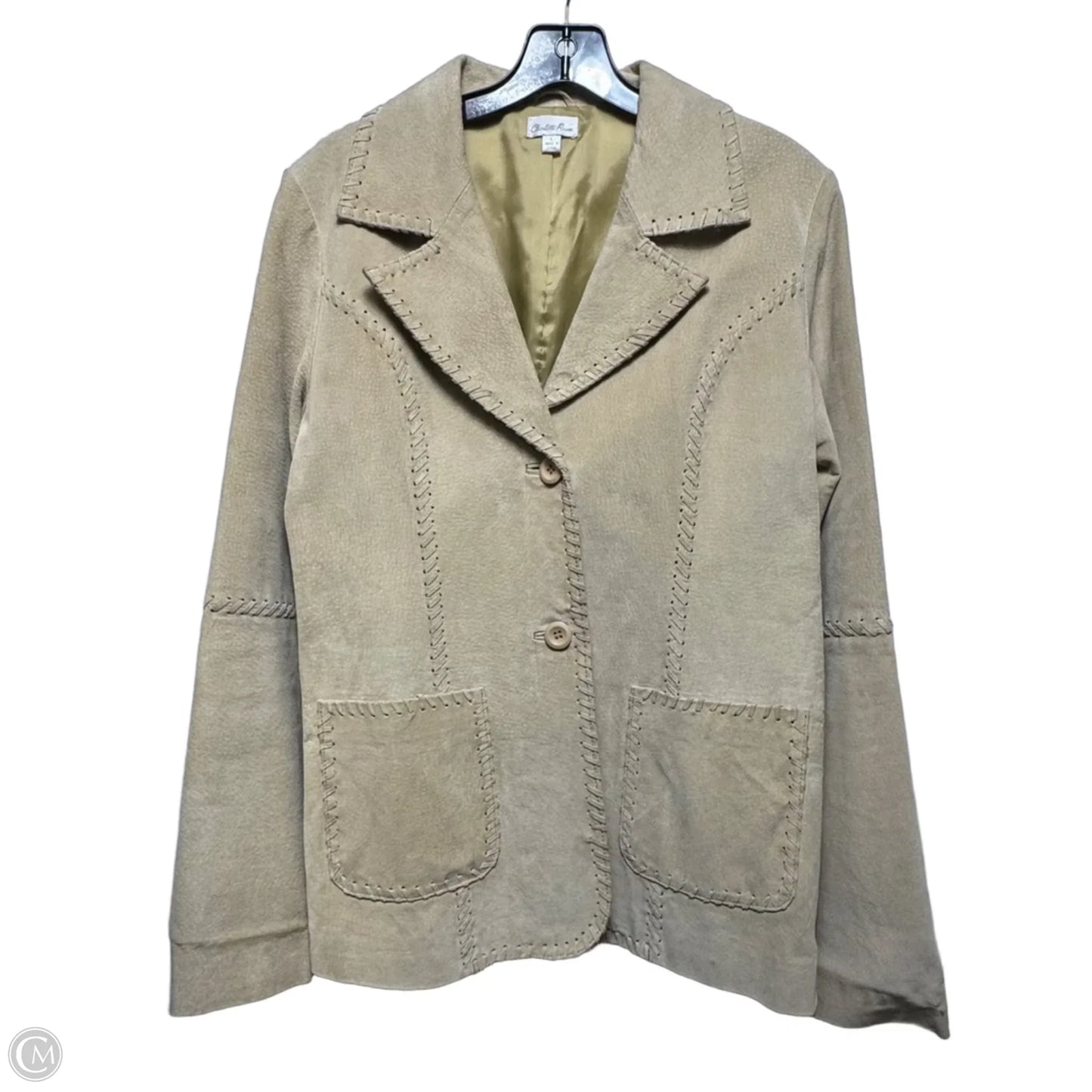 Jacket Leather By Charlotte Russe In Taupe, Size: 10