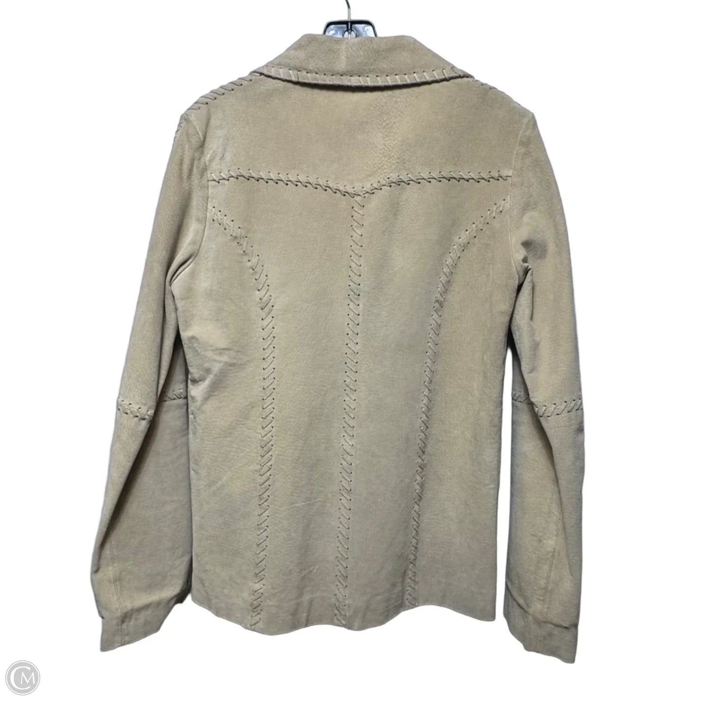 Jacket Leather By Charlotte Russe In Taupe, Size: 10