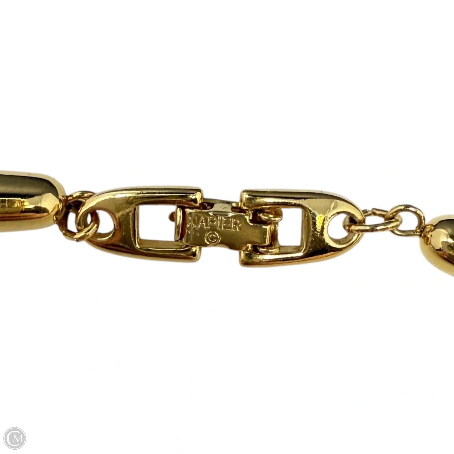 Vintage 23K Gold Plated Brass Braided Chain Collar Necklace By Napier