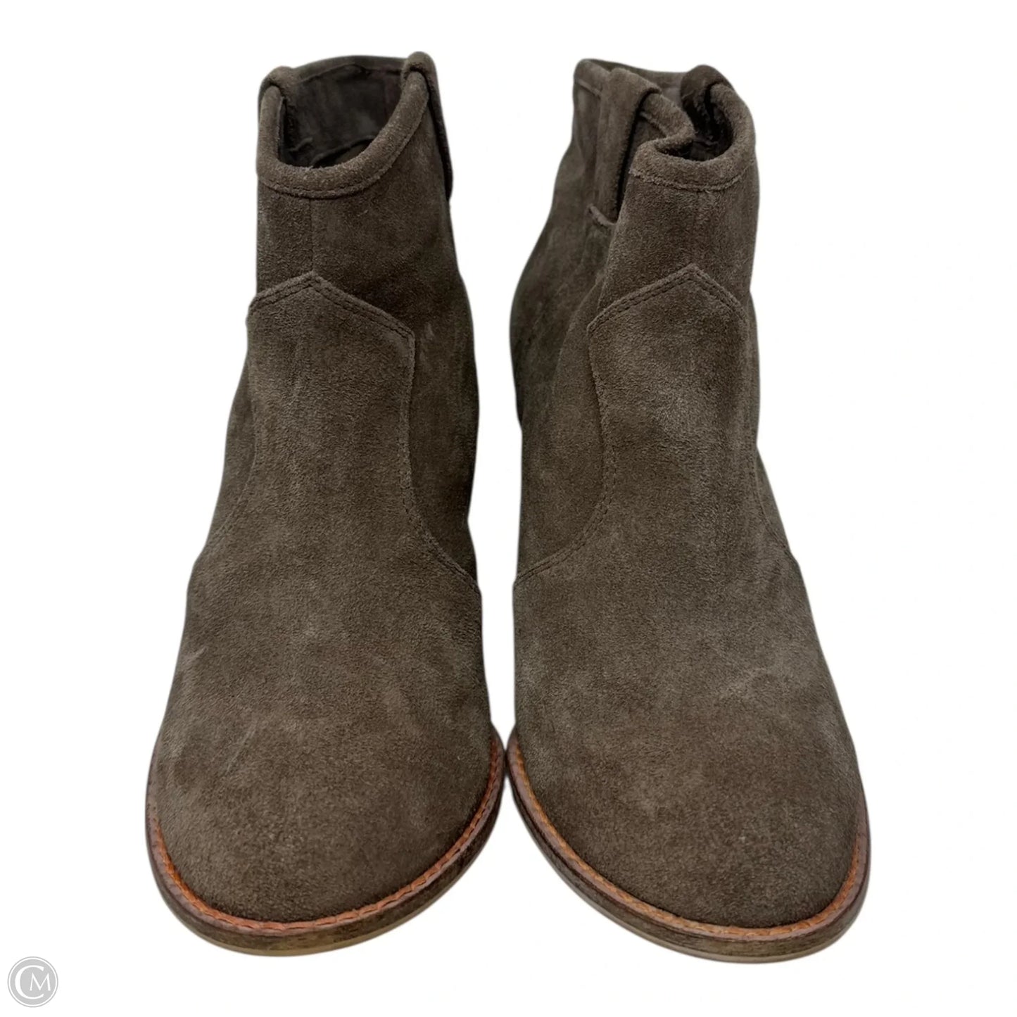 Boots Ankle Heels By Splendid In Taupe, Size: 8.5