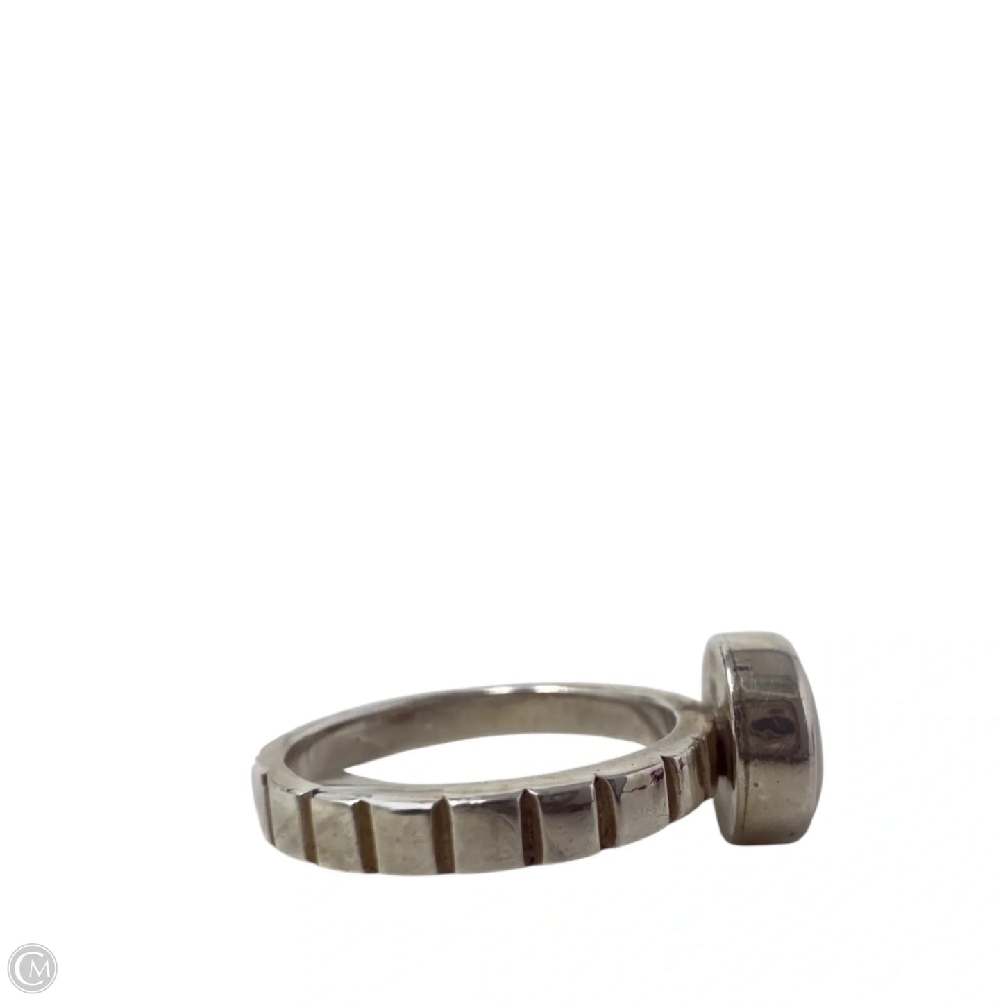 Sterling Silver & Pearl Inset Ring Sterling Silver By Janice Gerardi, Size: 8