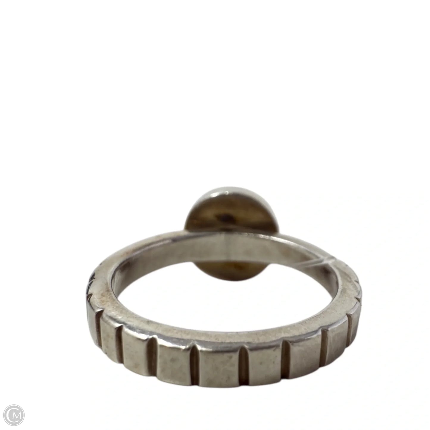Sterling Silver & Pearl Inset Ring Sterling Silver By Janice Gerardi, Size: 8