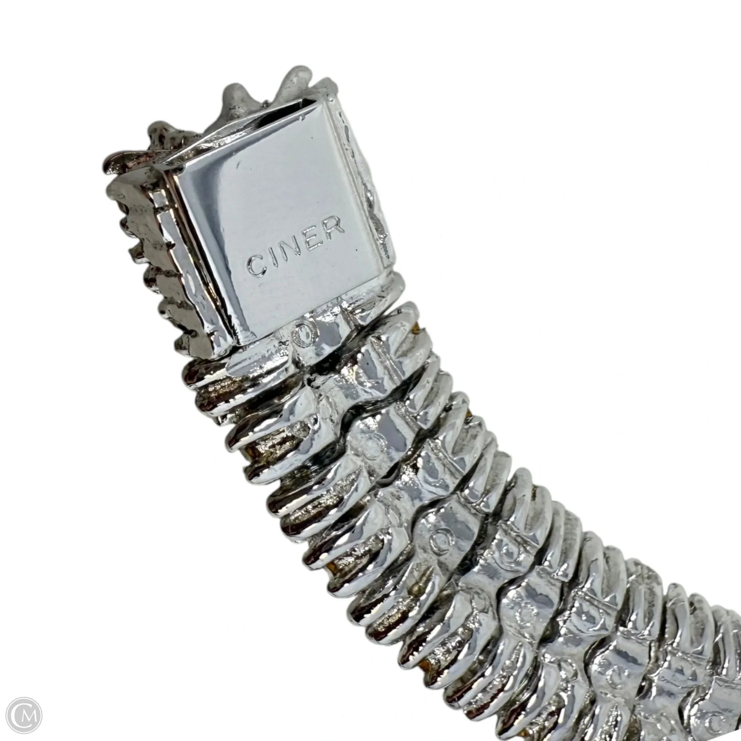 Collector’s Vintage Silver Tone  Swarovski Crystal Diamante Choker Necklace Circa 1980’s By Ciner