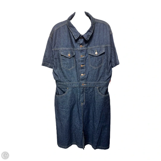 Vintage Inspired ‘95 Dress By Levis In Blue Denim, Size: L