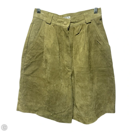 Vintage Suede Shorts By Loretto In Green, Size: 8