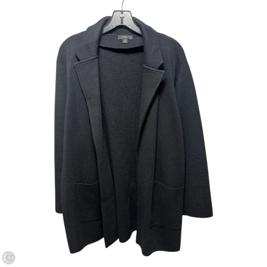 Collared Sweater Cardigan By J. Crew In Black, Size: 2x