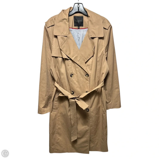 Trench Coat Raincoat By Talbots In Tan, Size: 2x