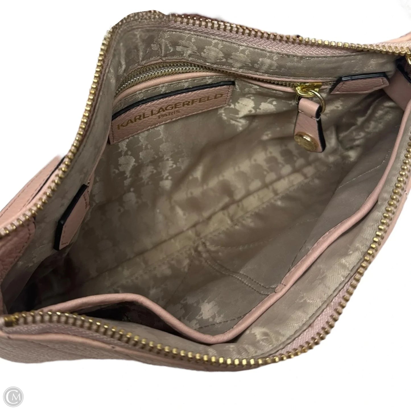 Quilted Crossbody Handbag Designer By Karl Lagerfeld, Size: Small