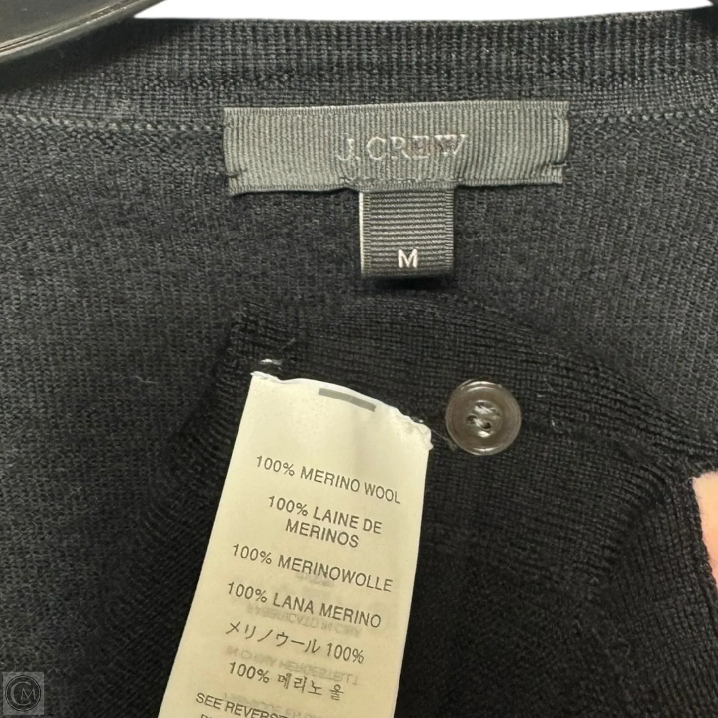 Merino Wool Sweater Cardigan By J. Crew In Black, Size: M