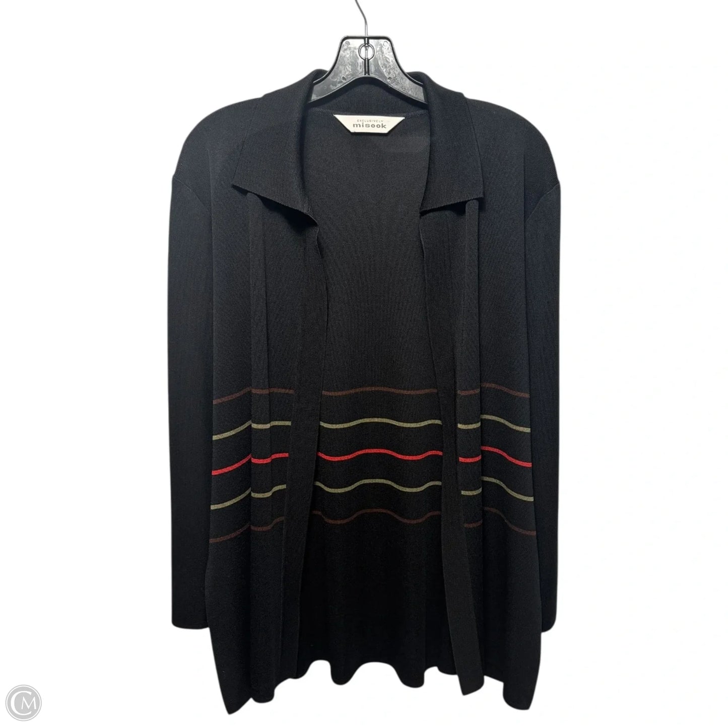 Sweater Cardigan By Misook In Black, Size: M
