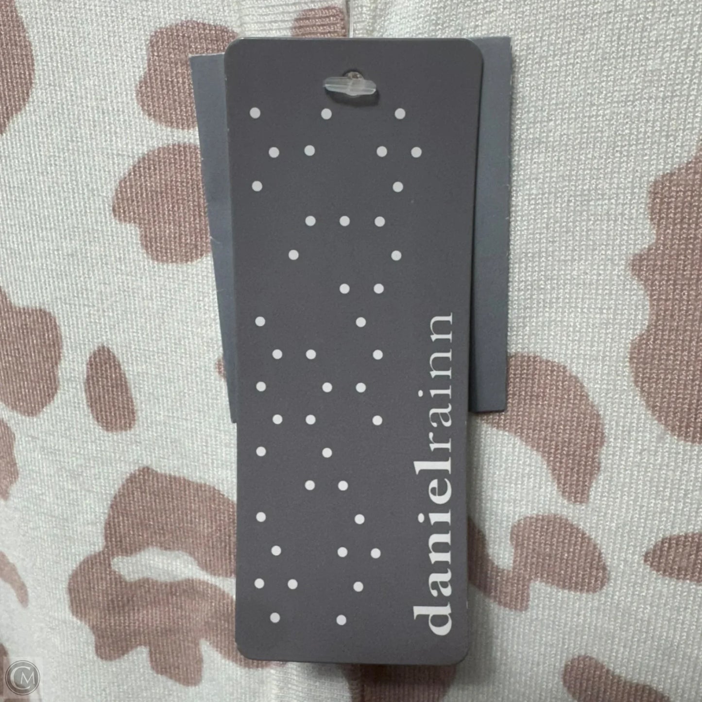 Jude Contrast Cuff Button Front Cardigan By Daniel Rainn In Pink & White, Size: Xl