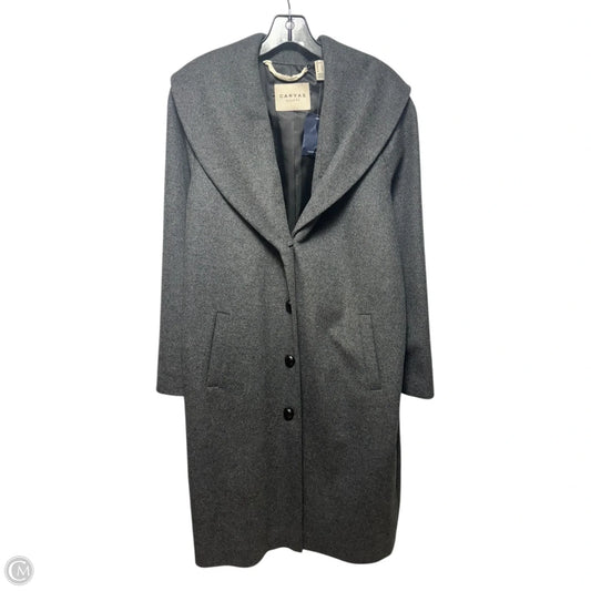 Coat Wool By Lands End In Grey, Size: 12