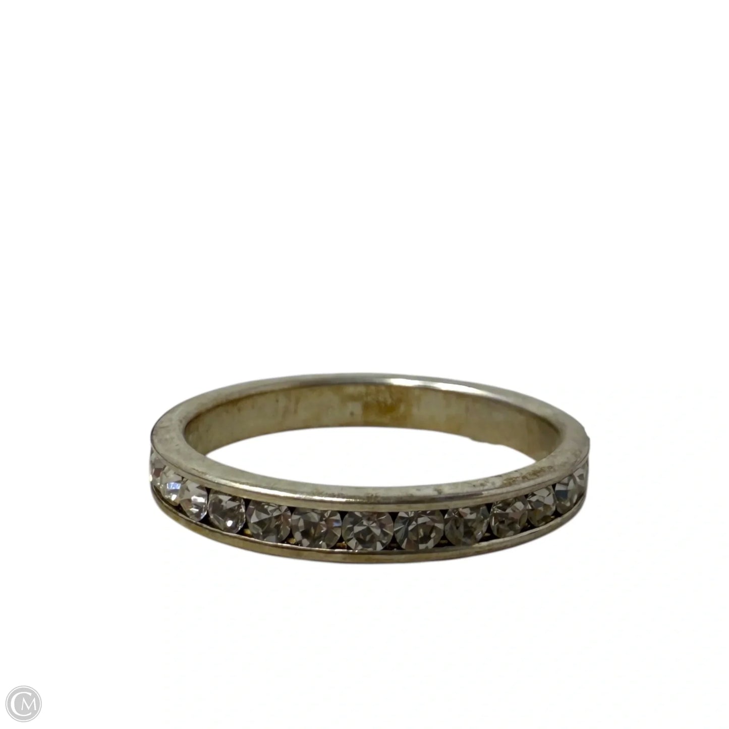 Sterling Silver Channel Set CZ Eternity Band Ring, Size: 7