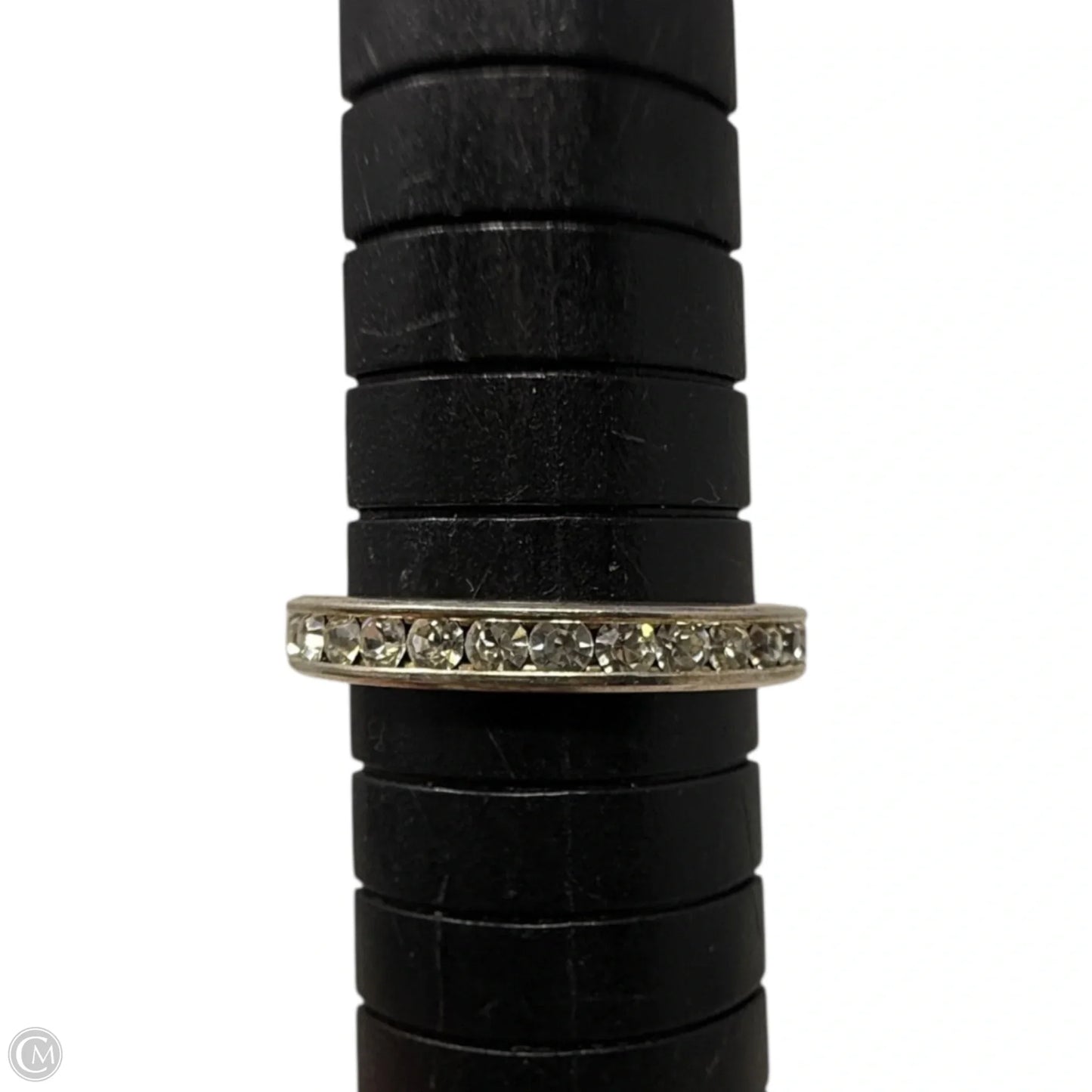 Sterling Silver Channel Set CZ Eternity Band Ring, Size: 7