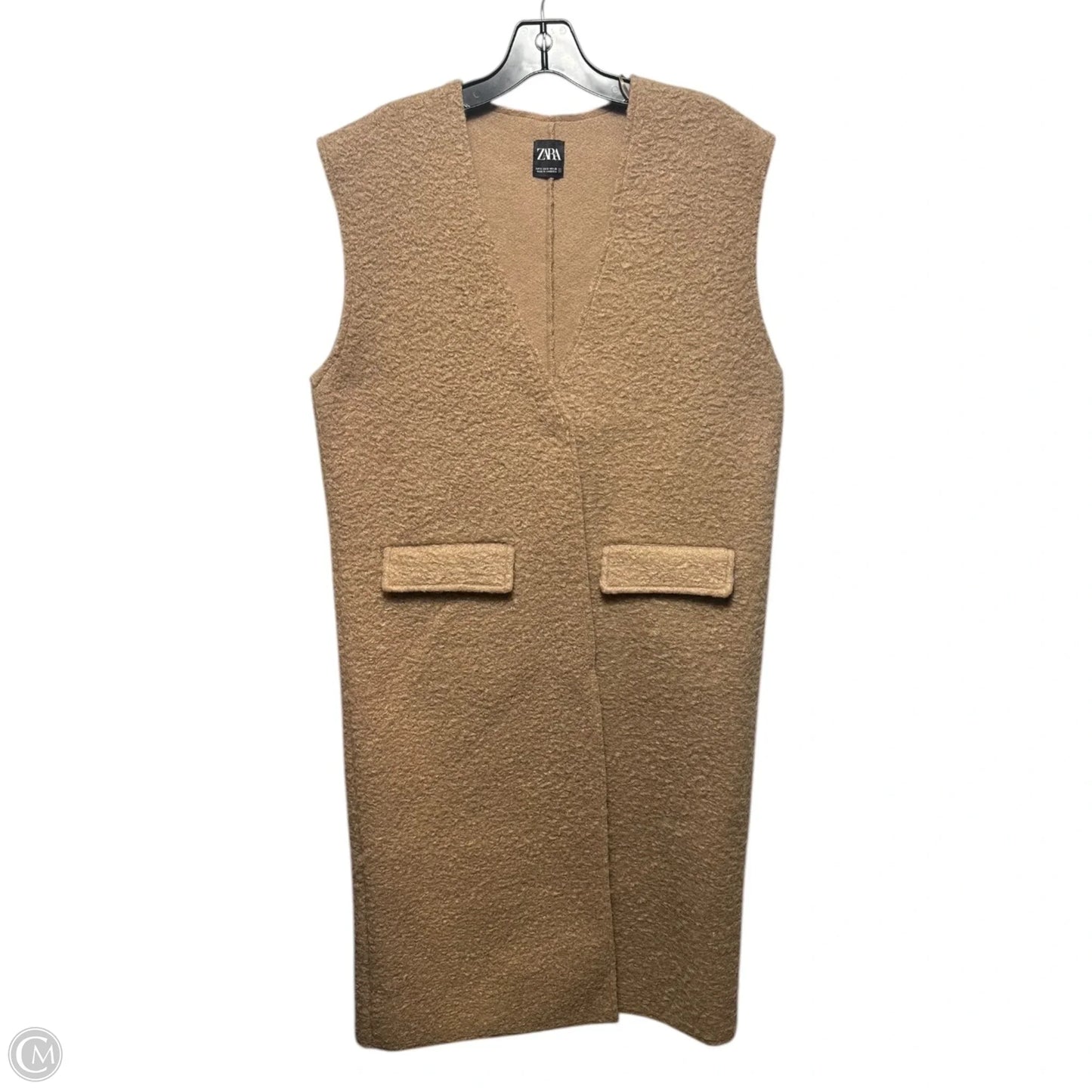 Vest Fleece By Zara In Tan, Size: S