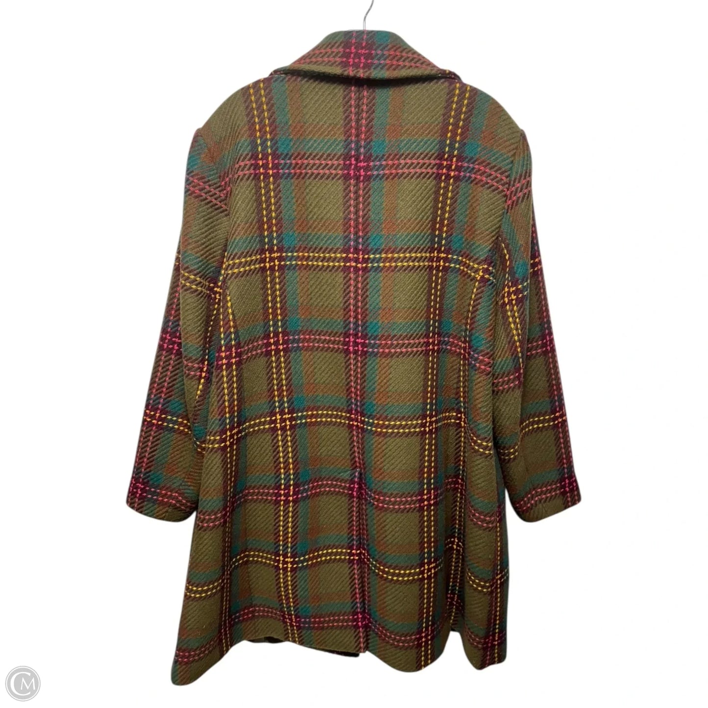 Coat Wool By Talbots In Plaid Pattern, Size: 2x