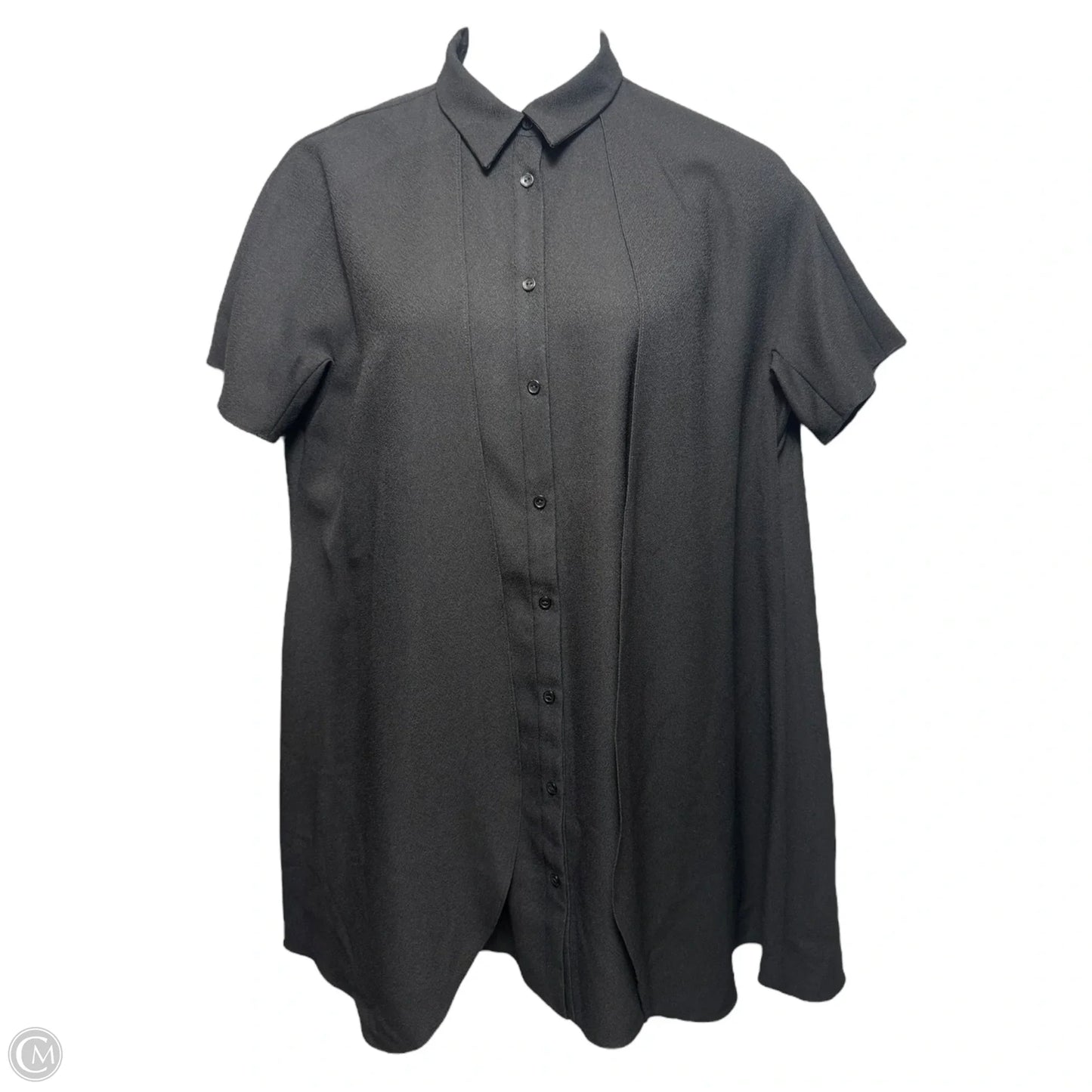 Kaelen shift cape dress short sleeve black button front By Kaelen In Black, Size: M