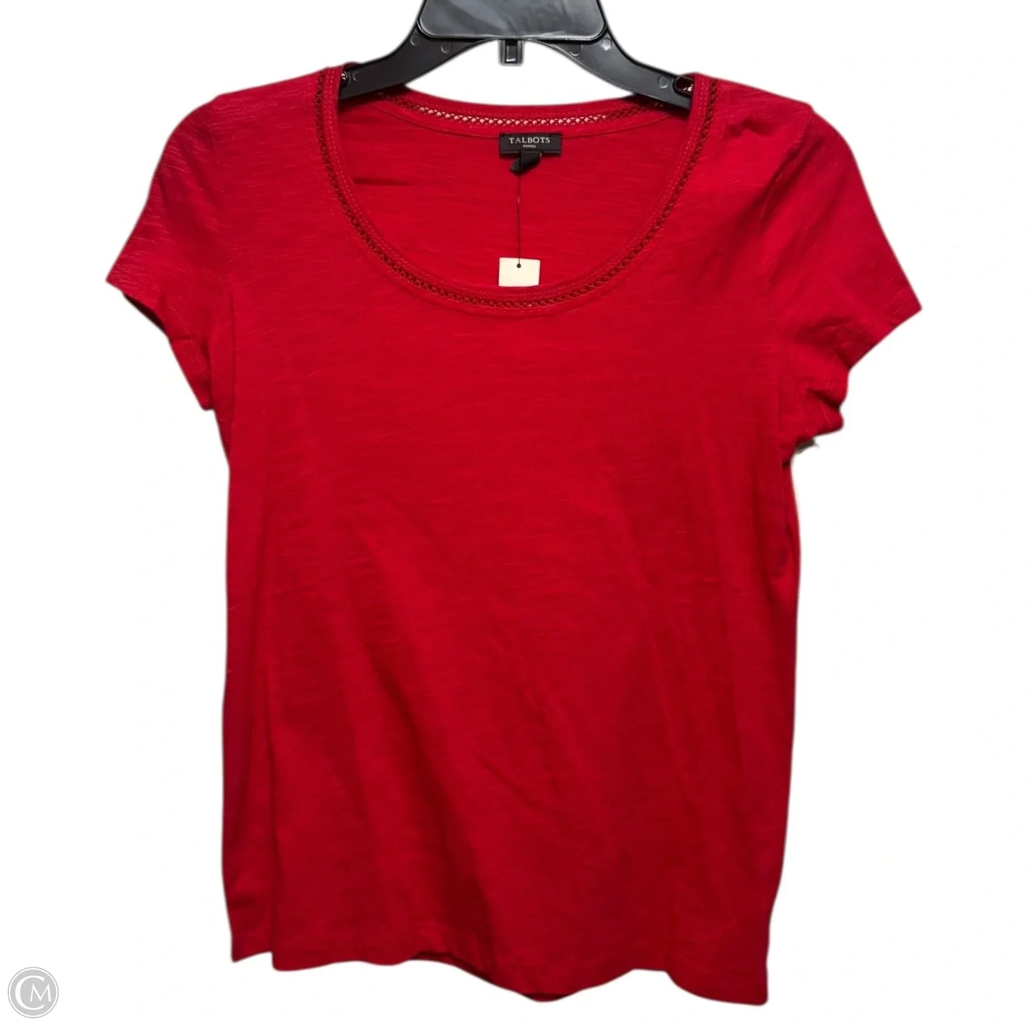 Top Short Sleeve By Talbots In Red, Size: S Petite