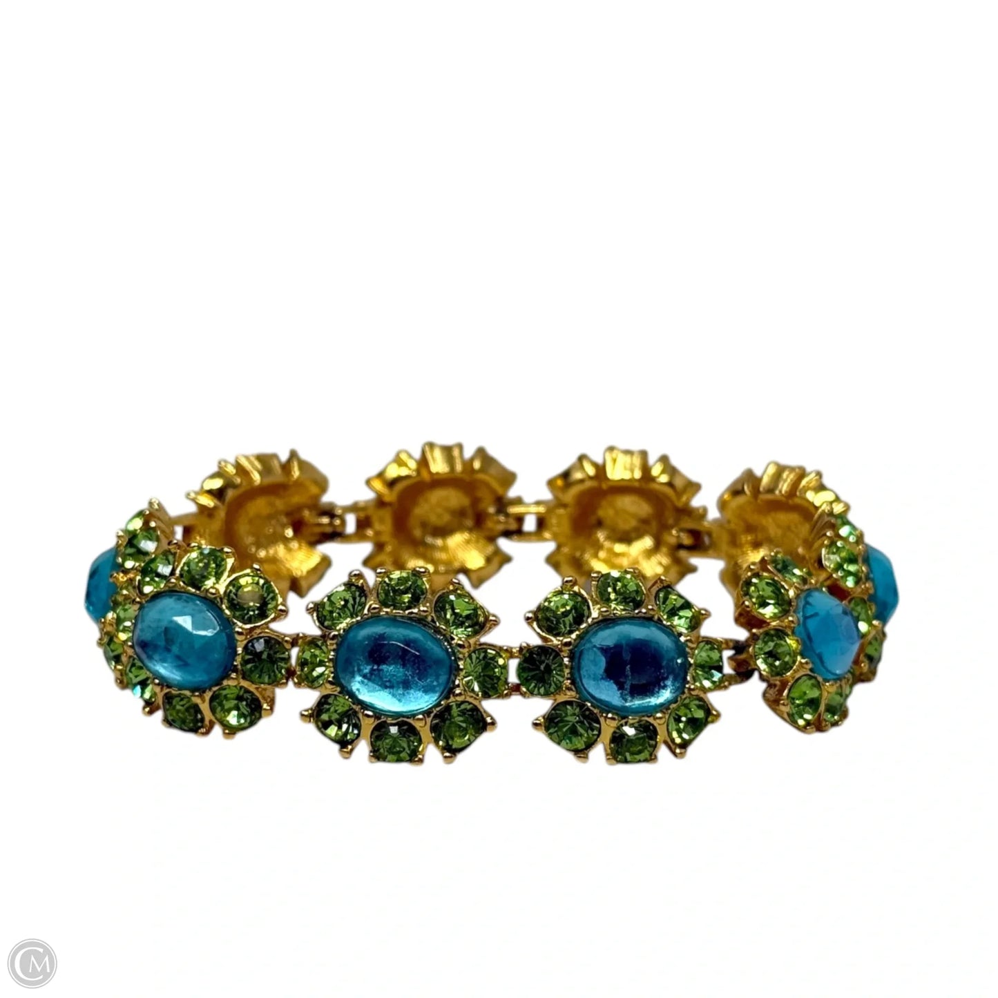 Vintage Circa 1980’s Gold Plated Crystal Bracelet  By Joan Rivers