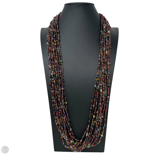 Vintage Multi Strand Czech Glass Beaded Necklace By Joan Rivers