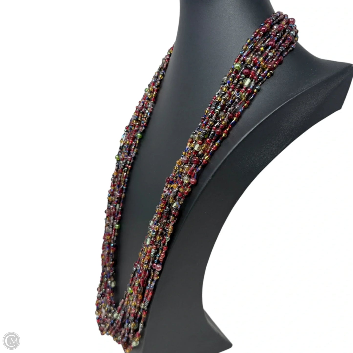 Vintage Multi Strand Czech Glass Beaded Necklace By Joan Rivers