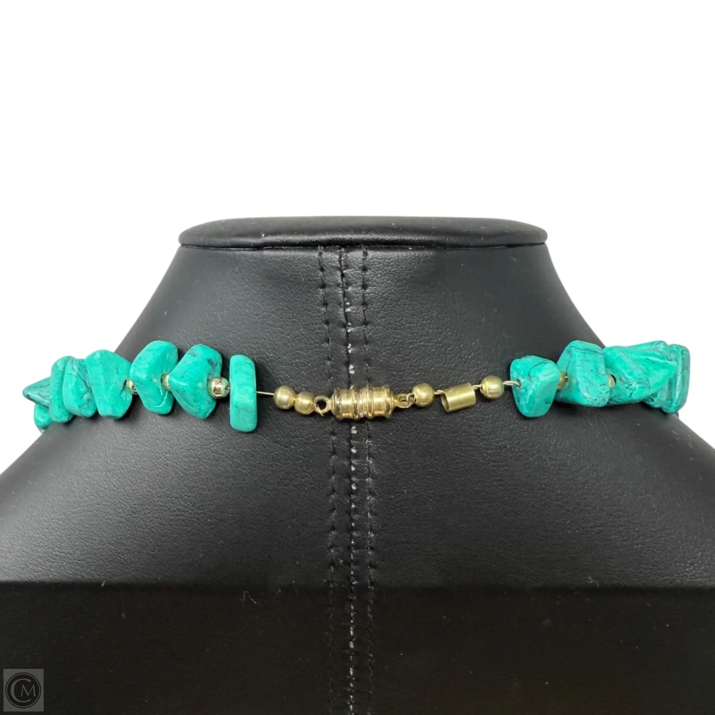 Turquoise & Purple Tone Stone Statement Necklace