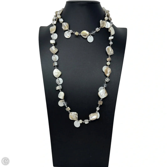 Mother Of Pearl Shell & Beads Long Necklace